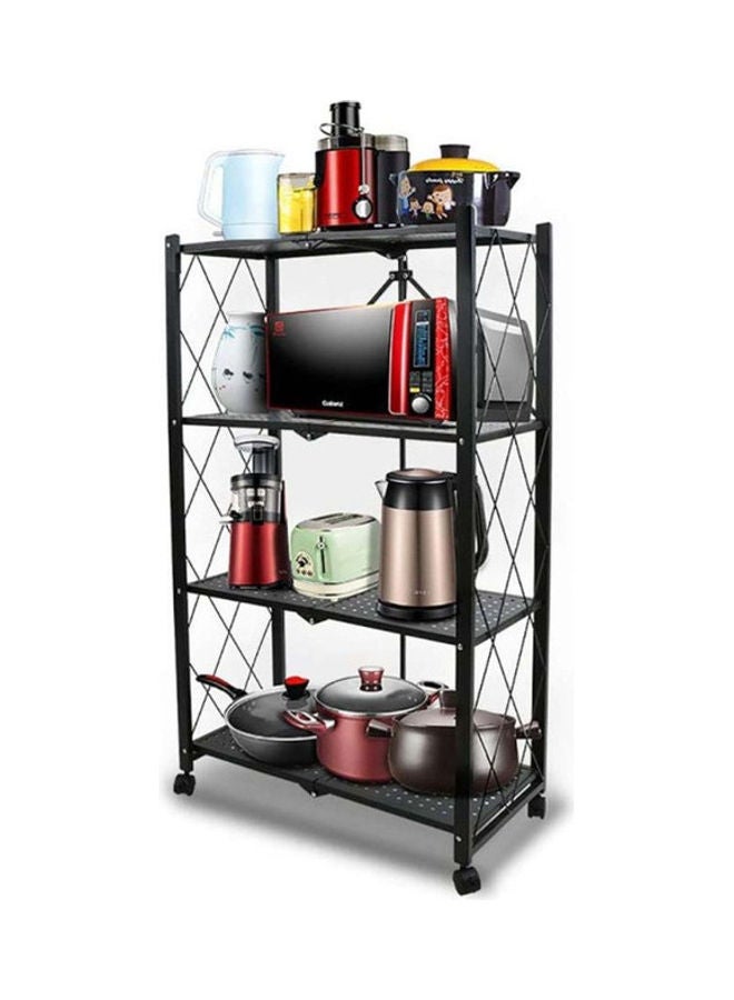 Urban Utility Storage Rack With Shelves Black 126cm - Image 2