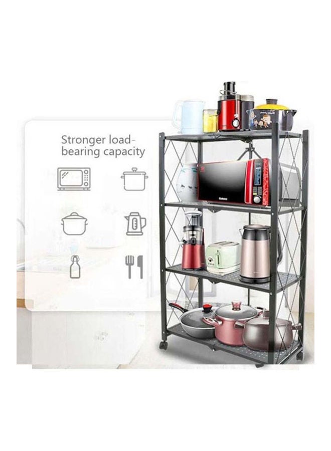 Urban Utility Storage Rack With Shelves Black 126cm - Image 3