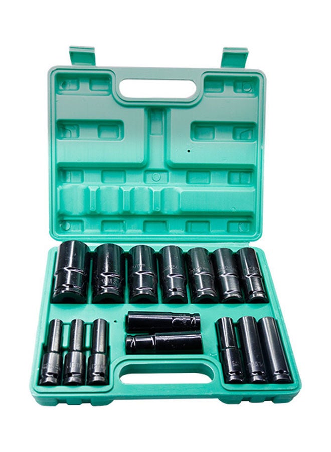 Generic 15-Piece Hex Impact Socket Set Black 26.50X5.50X21.00cm  - Image 1