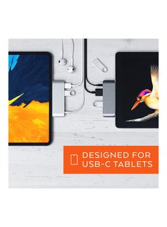 عربست محول محور USB-C 4 في 1 إلى صوت 4K HDMI 3.5 ملم، فضي  - Image 4