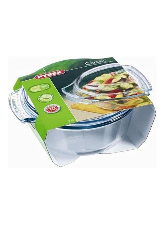 PYREX 020305112 Glass Round Casserole 2.5 Liters Clear 25cm