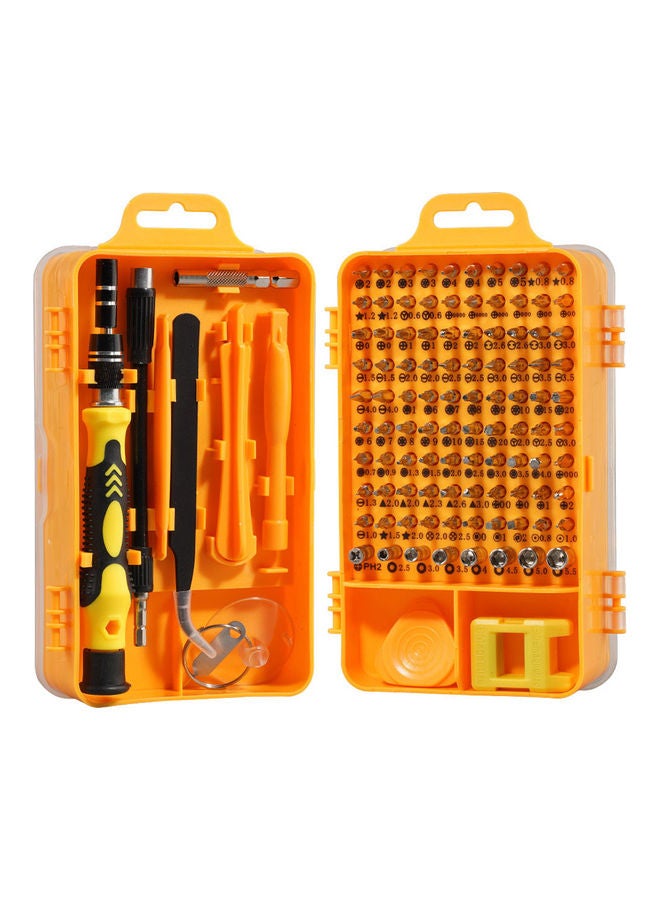 Generic - 115-in-1 Watch Mobile Phone Repair Screwdriver Set Yellow 17.50 x 6 x 10.50cm - Image 1