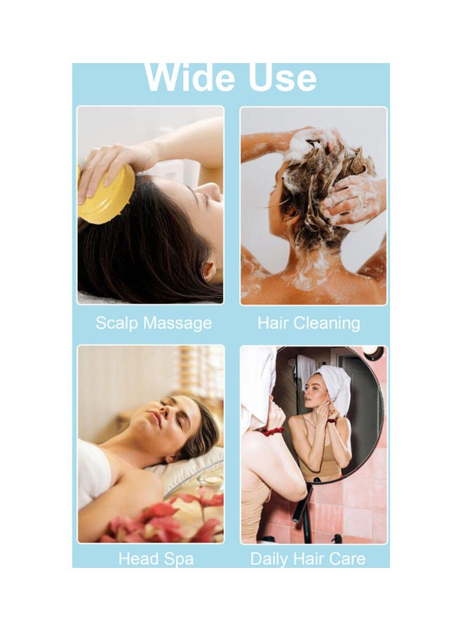 Silicone Hair Washing Comb Manual Shampoo Comb Scalp Massager Hair Cleaner Hair Care Massage Comb Green 7.8 x 6.5 x 6.5cm - Image 2