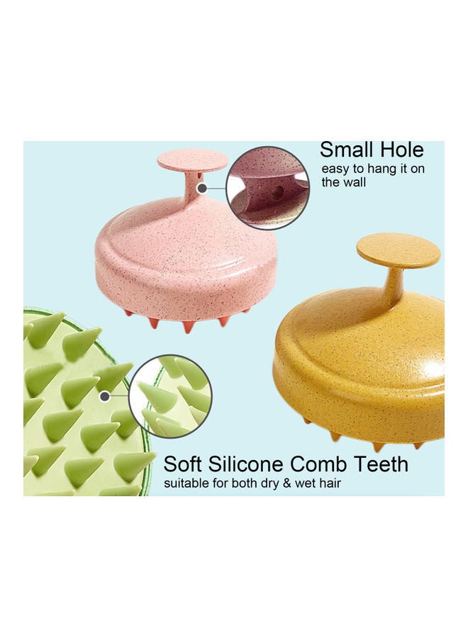 Silicone Hair Washing Comb Manual Shampoo Comb Scalp Massager Hair Cleaner Hair Care Massage Comb Green 7.8 x 6.5 x 6.5cm - Image 5