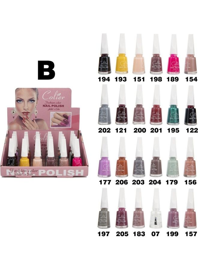 COLIER 24-Piece Nail Polish Set Multicolour