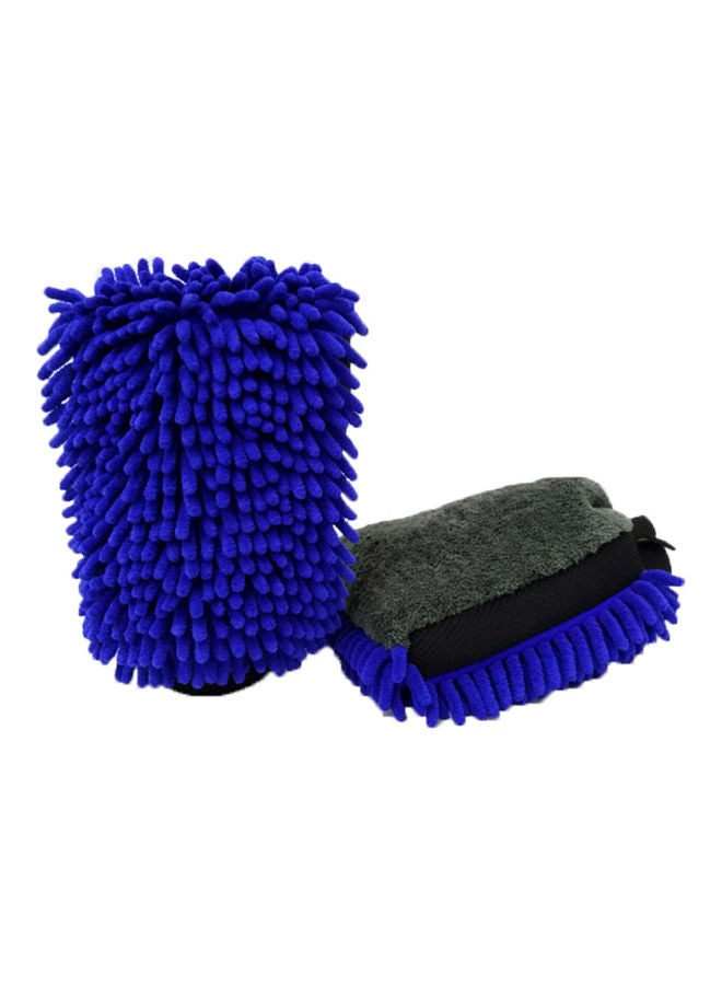 Alfa.life Double-faced Waterproof Mitt Wax Detailing Brush Car Wash Microfiber Chenille Gloves for Auto Care  - Image 1