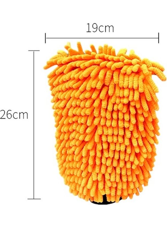 Alfa.life Double-faced Waterproof Mitt Wax Detailing Brush Car Wash Microfiber Chenille Gloves for Auto Care  - Image 2