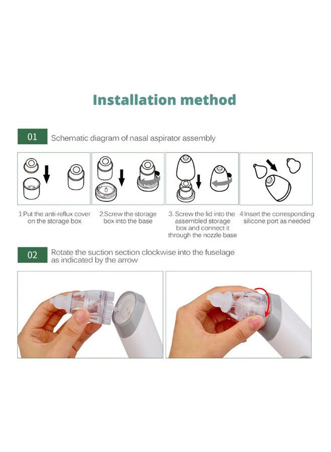 إيزي سو أداة كهربائية لتنظيف الأنف مزودة بأداة امتصاص مع أطراف من السيليكون - Image 3