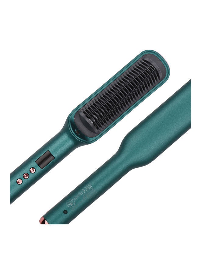 فرشاة فرد الشعر مزودة بشاشة عرض LCD ومشط للاستخدام على الشعر الجاف والمبلل باستخدام الأيونات السالبة المضادة للحرق أخضر 35 x 5 x 9.5سم - Image 5