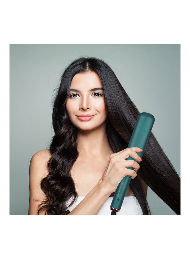 فرشاة فرد الشعر مزودة بشاشة عرض LCD ومشط للاستخدام على الشعر الجاف والمبلل باستخدام الأيونات السالبة المضادة للحرق أخضر 35 x 5 x 9.5سم - Image 3