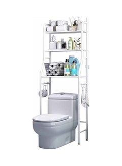 Urban Utility 3 Tier Bathroom Organiser Over The Toilet Storage White 158cm  - Image 2
