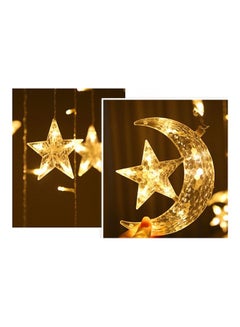 Salla Crescent Moon Star Curtain LED Lights Yellow 2.5meter  - Image 4