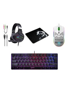 Gaming  Keyboard And Mouse With Headphone And Mouse Pad