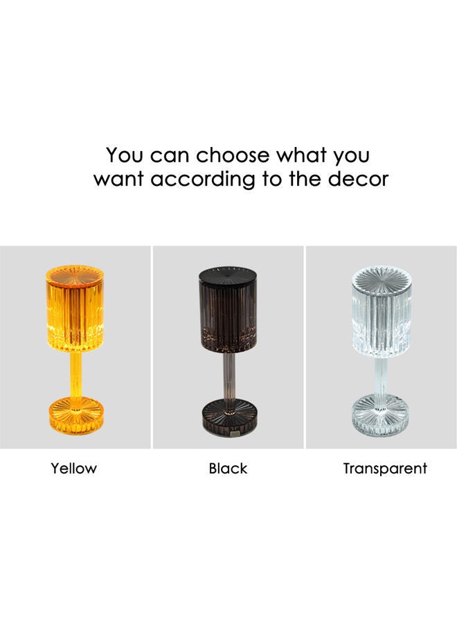 Generic - Modern Crystal Table Lamp Black 30.00 x 12.00 x 0.5cm - Image 1