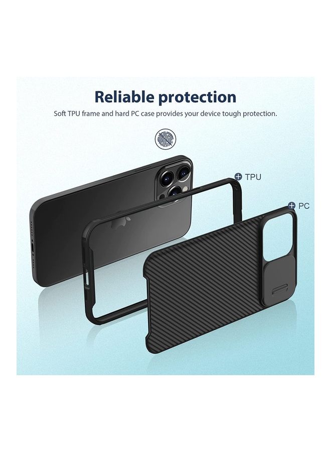 Nillkin - Back Cover Camshield Pro Slider Camera Close & Open Double Layered Protection TPU For iPhone 12/12 Pro Black - Image 1