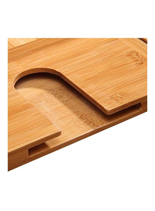 Urban Utility Bamboo Bathtub Caddy Tray With Extending Sides Brown 71cm - Image 3