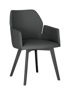 GAUTIER Edito Bridge Carver Chair With Charcoal Wooden Legs Basalt Grey/Black 57x87x59cm 