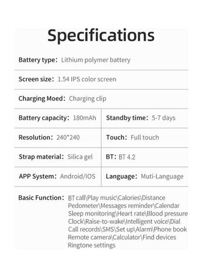 Generic - T500 Plus Global Version IPS Full Touch Screen Smartwatch 1.54inch Black - Image 1