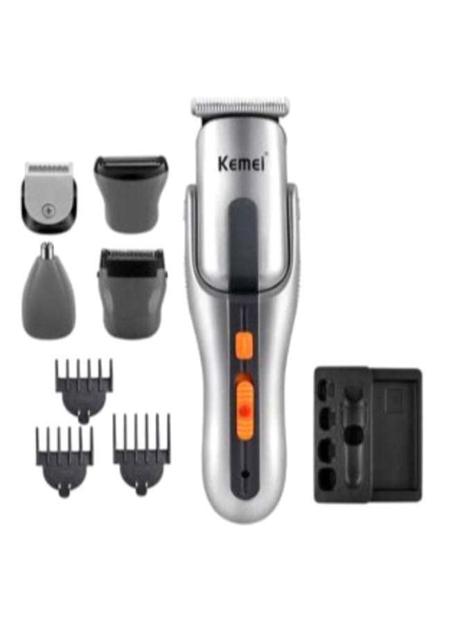 Kemei 8-In-1 Body Groom Shaver Kit KM-680A For Men Silver  - Image 2