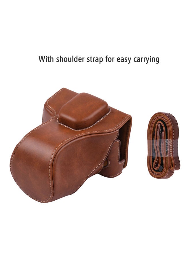 Generic Vintage Camera Case With  Shoulder Strap Brown  - Image 4