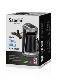 Saachi Turkish Coffee Maker Can Make Upto 4 Cups of Coffee in 5 Minutes or Less 400 W NL-COF-7046-BK Black  - Image 5