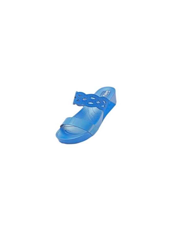 Michelle Morgan Mid Heel Casual Sandals Navy  - Image 3