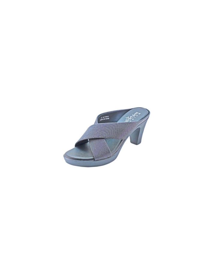 Michelle Morgan Mid Heel Dress Sandals Blue  - Image 3