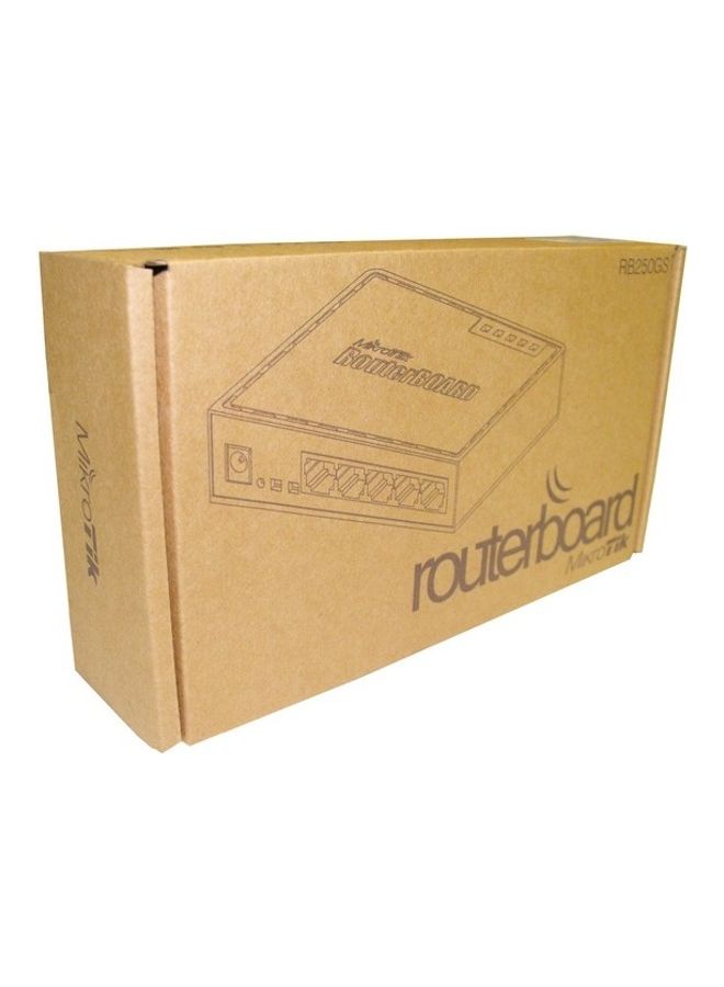 مايكروتك - محول جيجابت ب5 منافذ طراز RB250GS أبيض - Image 1