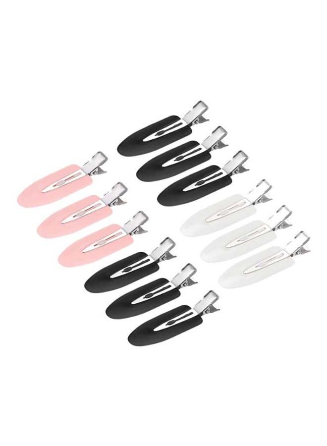 TOODOO 12-Piece Hair Curl Clip Set Pink/Black/White - Image 2