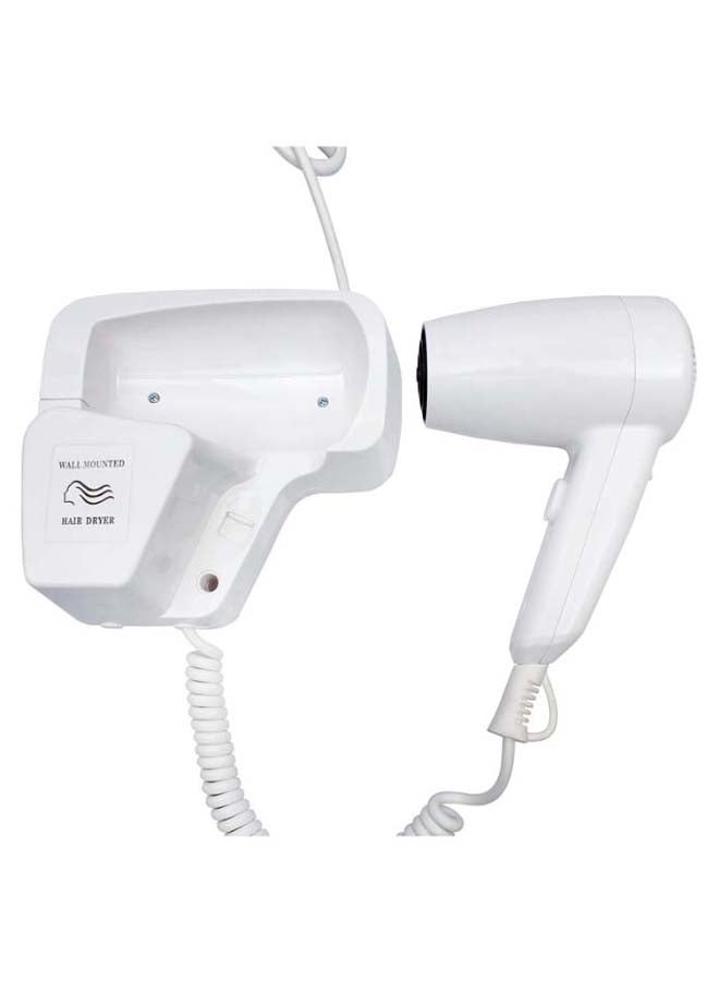 Generic - Stylish Wall Mounted Hair Dryer White - Image 1