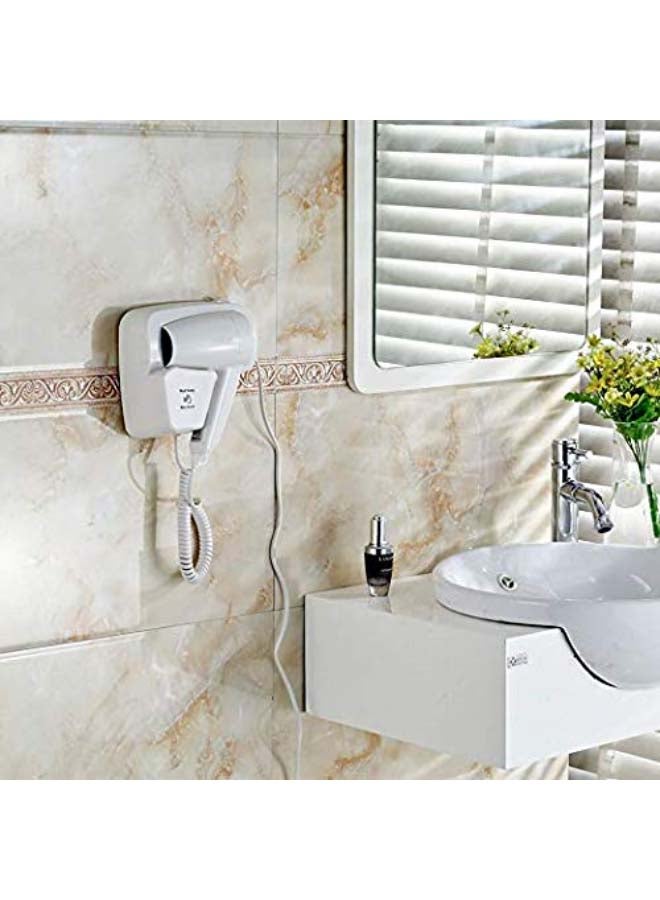 Generic - Stylish Wall Mounted Hair Dryer White - Image 1