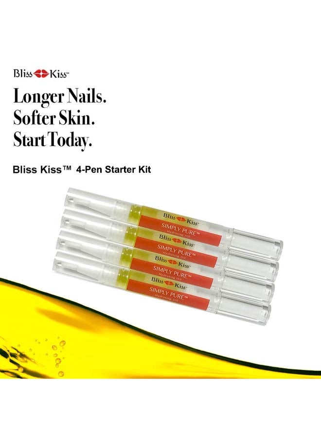 Bliss Kiss 4-Piece Pure Cuticle And Nail Oil Starter Kit 4 x 2ml - Image 2
