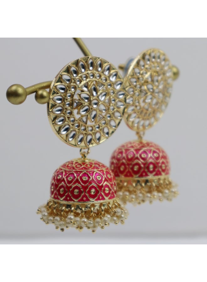THE BLING STUDIO - SAAJ Jhumar Gold Plated Earrings - Image 1