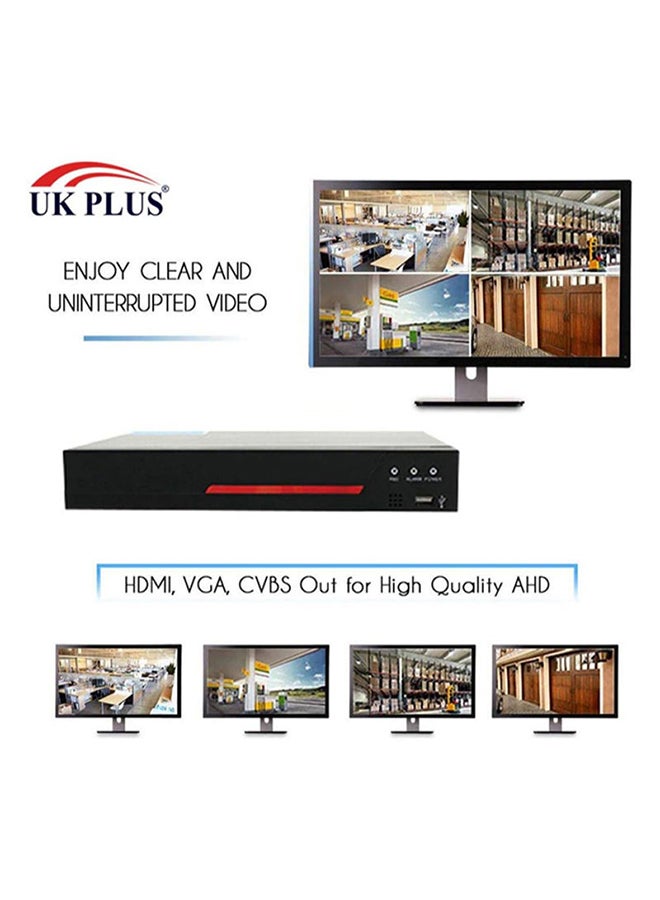 UK بلس مجموعة كاميرات مراقبة CCTV عالية الوضوح تناظرية للمنزل والمكتب بدقة 1080 بكسل مزودة بعدد 8 قنوات يمكنك تركيبها بنفسك تتضمن مسجل فيديو رقمي بدقة كاملة الوضوح و4 طاميرات مقوّسة/ للاستخدام في الأماكن الداخلية و4 كاميرات أسطوانية/ للاستخدام في الأماكن المفتوحة - Image 2