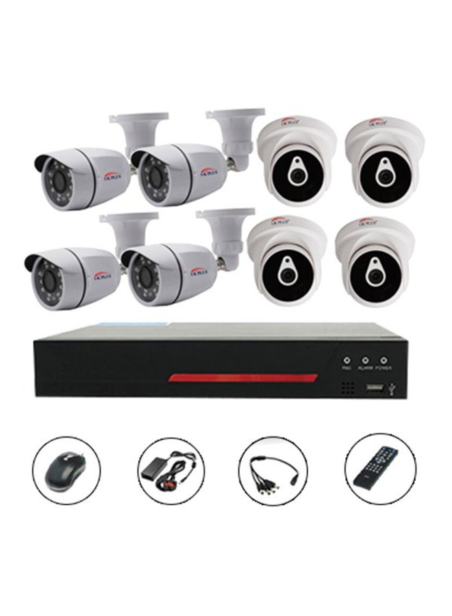 UK بلس مجموعة كاميرات مراقبة CCTV عالية الوضوح تناظرية للمنزل والمكتب بدقة 1080 بكسل مزودة بعدد 8 قنوات يمكنك تركيبها بنفسك تتضمن مسجل فيديو رقمي بدقة كاملة الوضوح و4 طاميرات مقوّسة/ للاستخدام في الأماكن الداخلية و4 كاميرات أسطوانية/ للاستخدام في الأماكن المفتوحة - Image 4