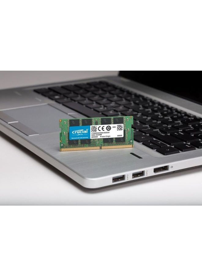 crucial - Crucial 32GB Kit (16GBx2) DDR4 2666 MT/s (PC4-21300) DR x8 SODIMM 260-Pin Memory Green/Gold - Image 1
