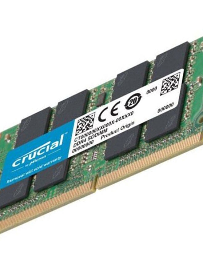 crucial - Crucial 32GB Kit (16GBx2) DDR4 2666 MT/s (PC4-21300) DR x8 SODIMM 260-Pin Memory Green/Gold - Image 1