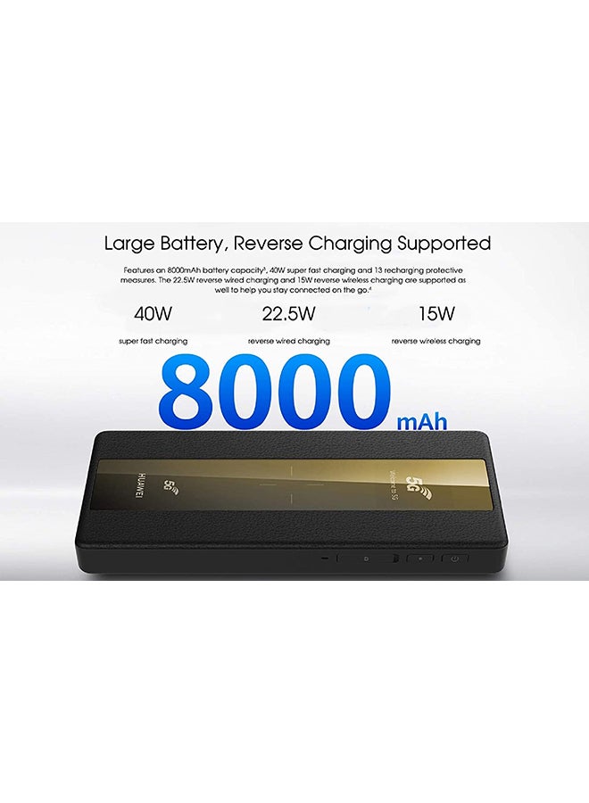 HUAWEI - 8000.0 mAh HUAWEI
5G Mobile WiFi Pro Black - Image 1