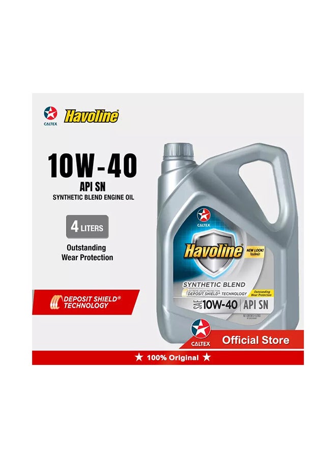 Caltex - Havoline Synthetic Blend Engine Oil SAE 10W-40 4L - Image 1