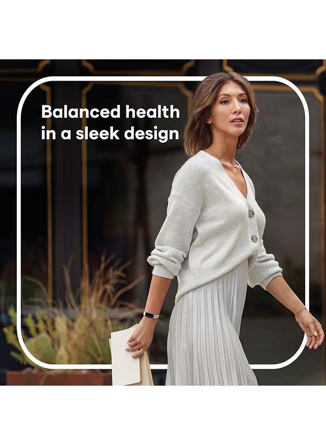 Fitbit Luxe Fitness And Wellness Tracker Lunar White/Soft Gold  - Image 4