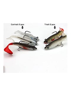 Generic 5-Piece Lead Soft Fishing Lures Baits Set with Box 10cm  - Image 2