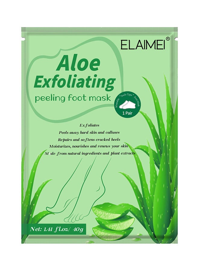 Elaimei Aloe Exfoliating Peeling Foot Mask Clear 55grams  - Image 1