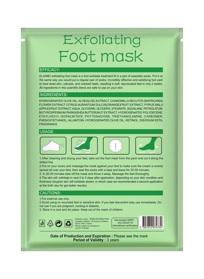 Elaimei Aloe Exfoliating Peeling Foot Mask Clear 55grams  - Image 2