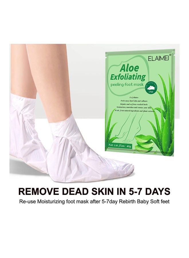 Elaimei Aloe Exfoliating Peeling Foot Mask Clear 55grams  - Image 3