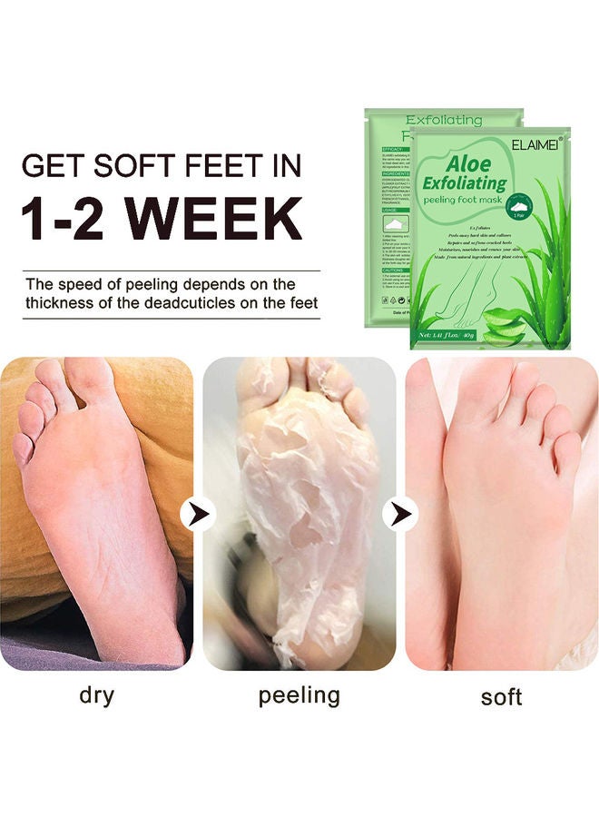 Elaimei Aloe Exfoliating Peeling Foot Mask Clear 55grams  - Image 5
