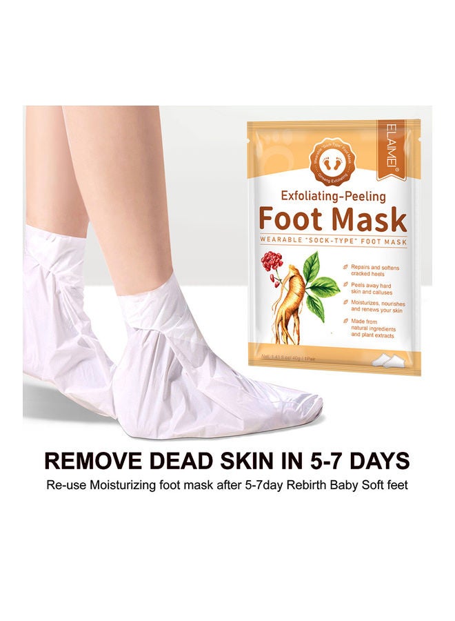 Elaimei 2-Pair Ginseng Exfoliating-Peeling Foot Mask Clear 80grams  - Image 3