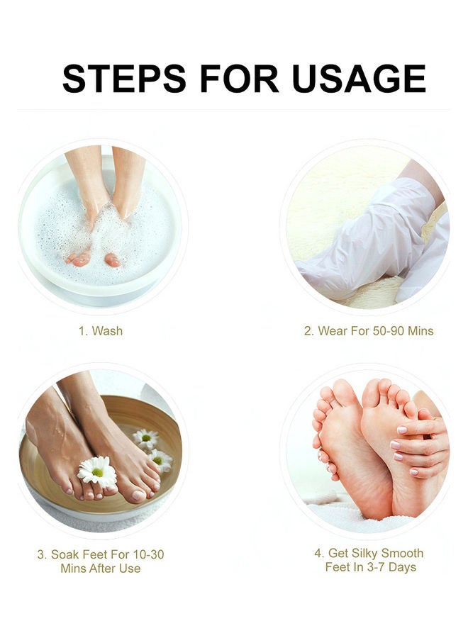 Elaimei 2-Pair Ginseng Exfoliating-Peeling Foot Mask Clear 80grams  - Image 4