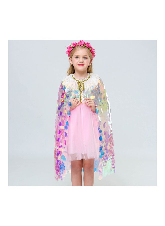 MissTiara Mermaid Sequin Cloak Princess Costume S - Image 4