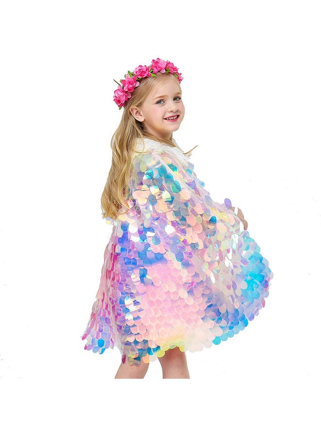 MissTiara Mermaid Sequin Cloak Princess Costume S - Image 1