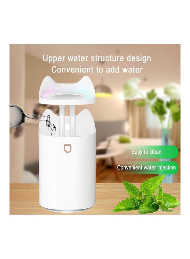 عربست موزع روائح الزيت العطري بفوهة مزدوجة وإضاءة LED ملونة أبيض  - Image 5